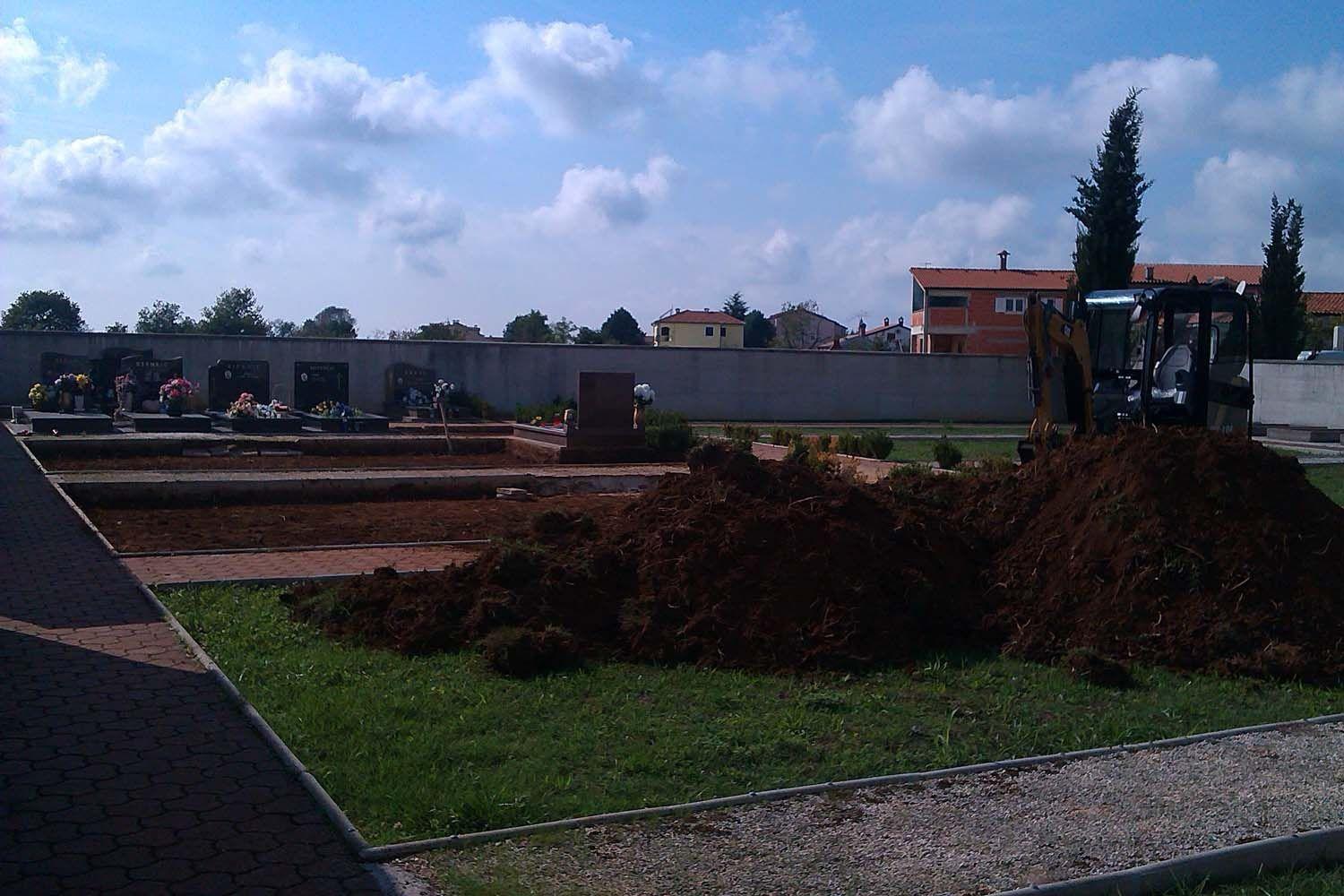 Radovi na groblju Žbandaj